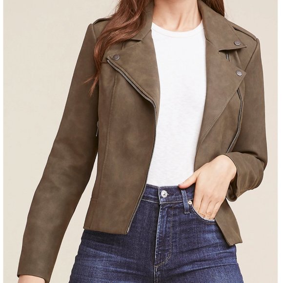 BB Dakota Jackets & Blazers - BB Dakota Faux Leather Moto Jacket